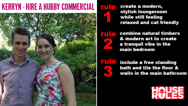 Kerryn from Hire A Hubby Commercial's House Rules