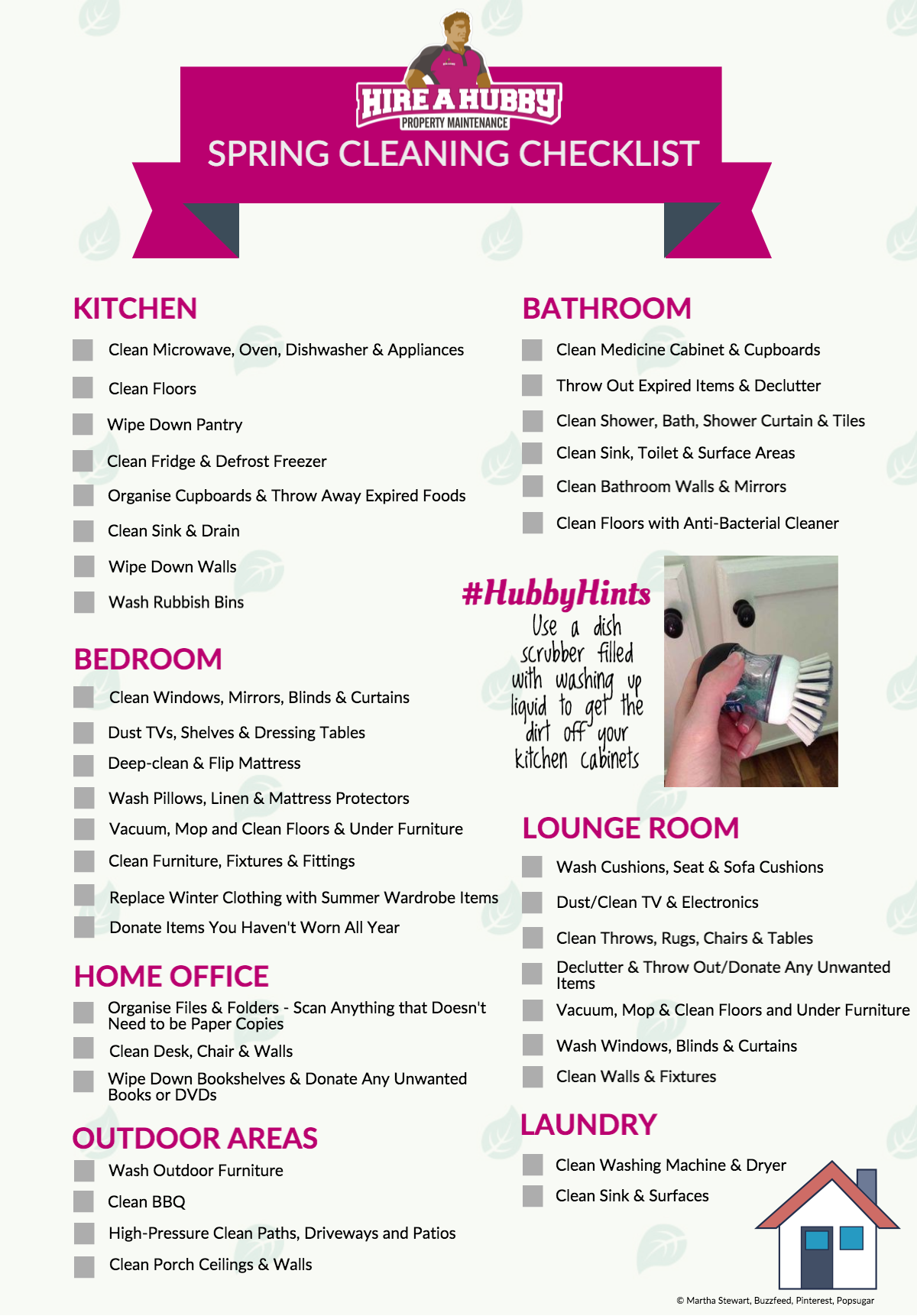 spring cleaning checklist word document